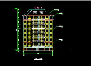 七层高层住宅建筑施工图免费下载 建筑户型平面图