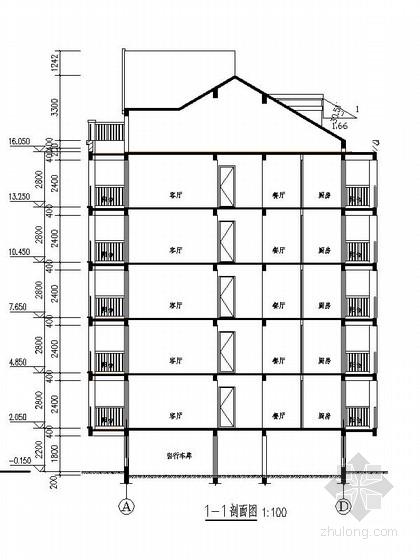 [江苏]多层框架结构坡屋顶带阁楼住宅建筑施工图